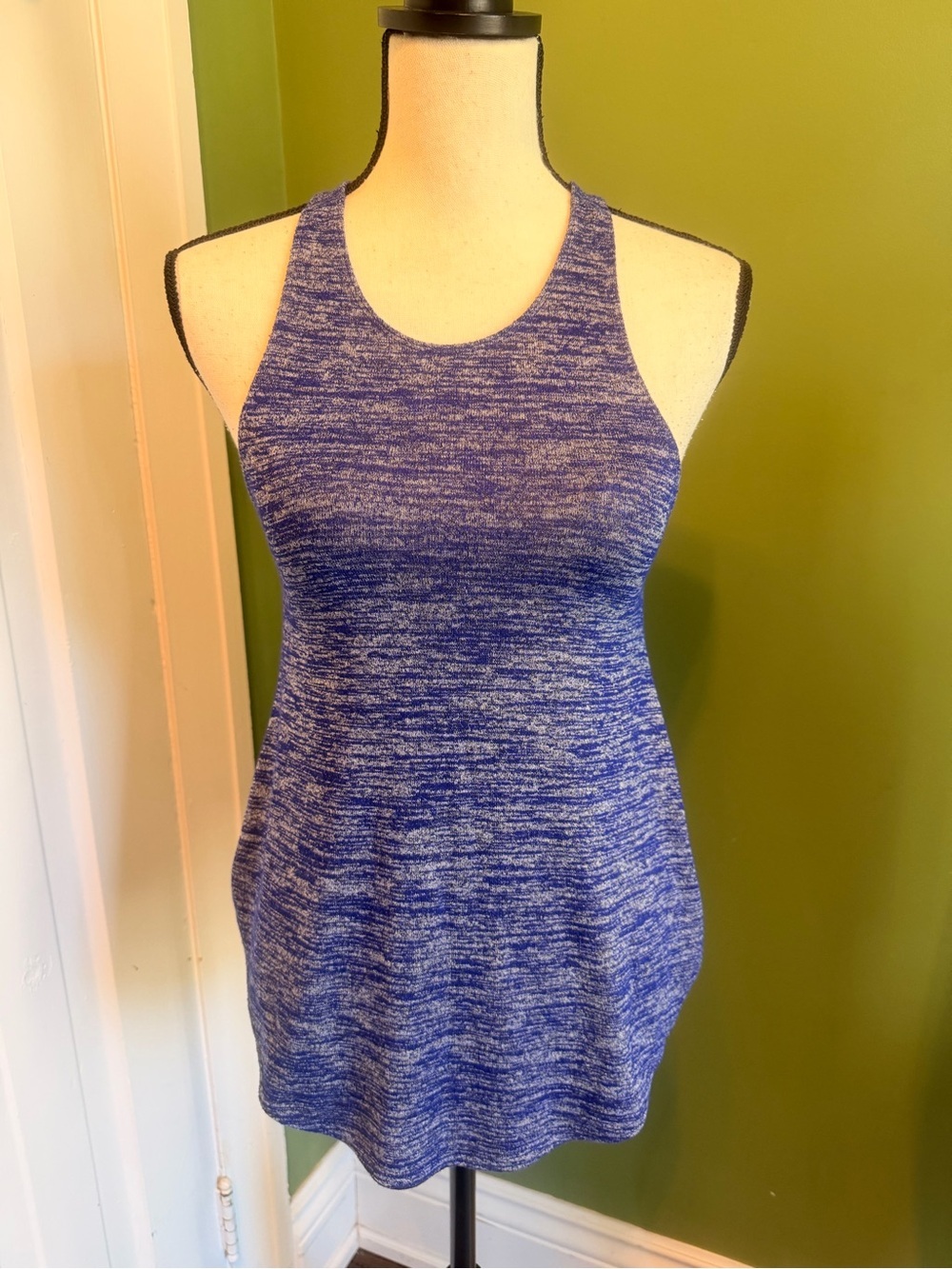 Wilfred Women's Space-Dye Racerback Tank Top - Blue XS
